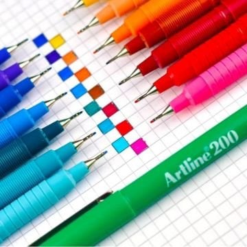 Artline 200 Fine Keçe Uçlu Yazı Kalemi 0.4mm Sarı