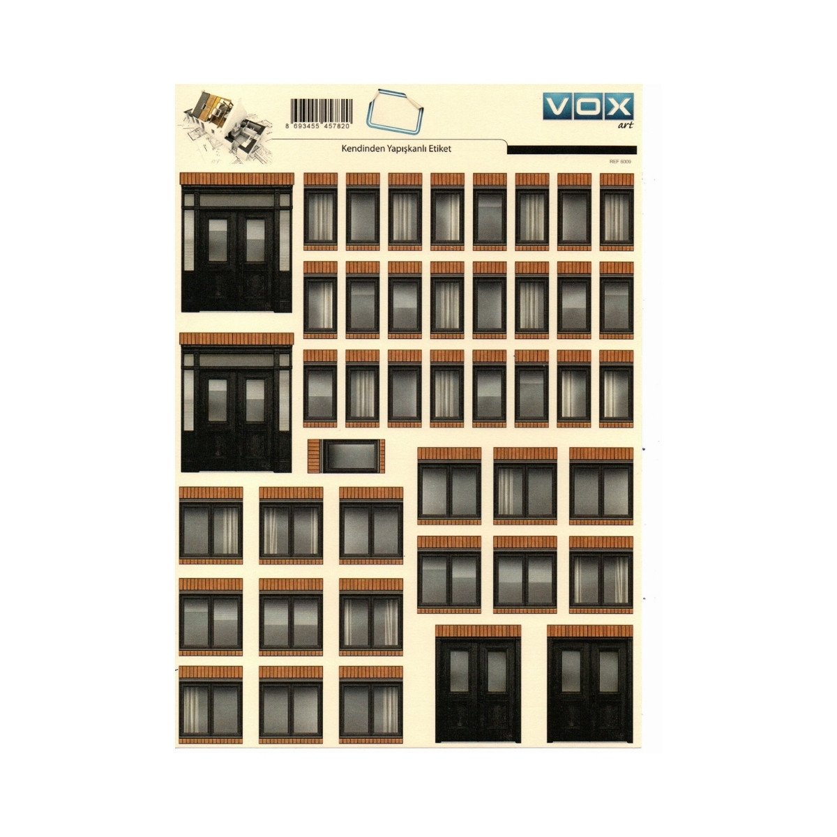 Vox Yapışkanlı Etiket A4 Kapı Pencere 6009