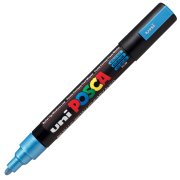 Uni Posca Marker Pc-5m Medium 1.8-2.5 Mm Metallic Blue