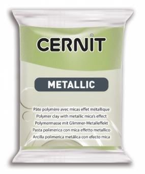 Cernit Metallic Polimer Kil 56gr 051 Green Gold