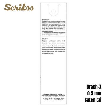 Scrikss Versatil Kalem Graph-X 0.5mm Saten Gri