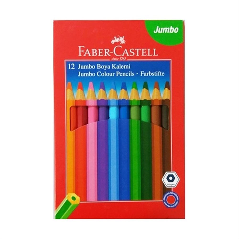 Faber Castell Jumbo Boya Kalemi 12 Renk