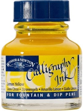 Winsor Newton Calligraphy Ink Kaligrafi Mürekkebi 30ml Lemon Yellow