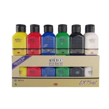 Artdeco Akrilik Boya 6x75ml Canlı Renkler