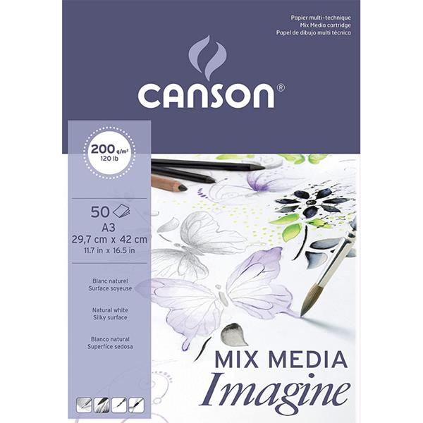 Canson Mix Media Çok Amaçlı Resim Defteri 200gr (A3) 50 Sayfa 200006007