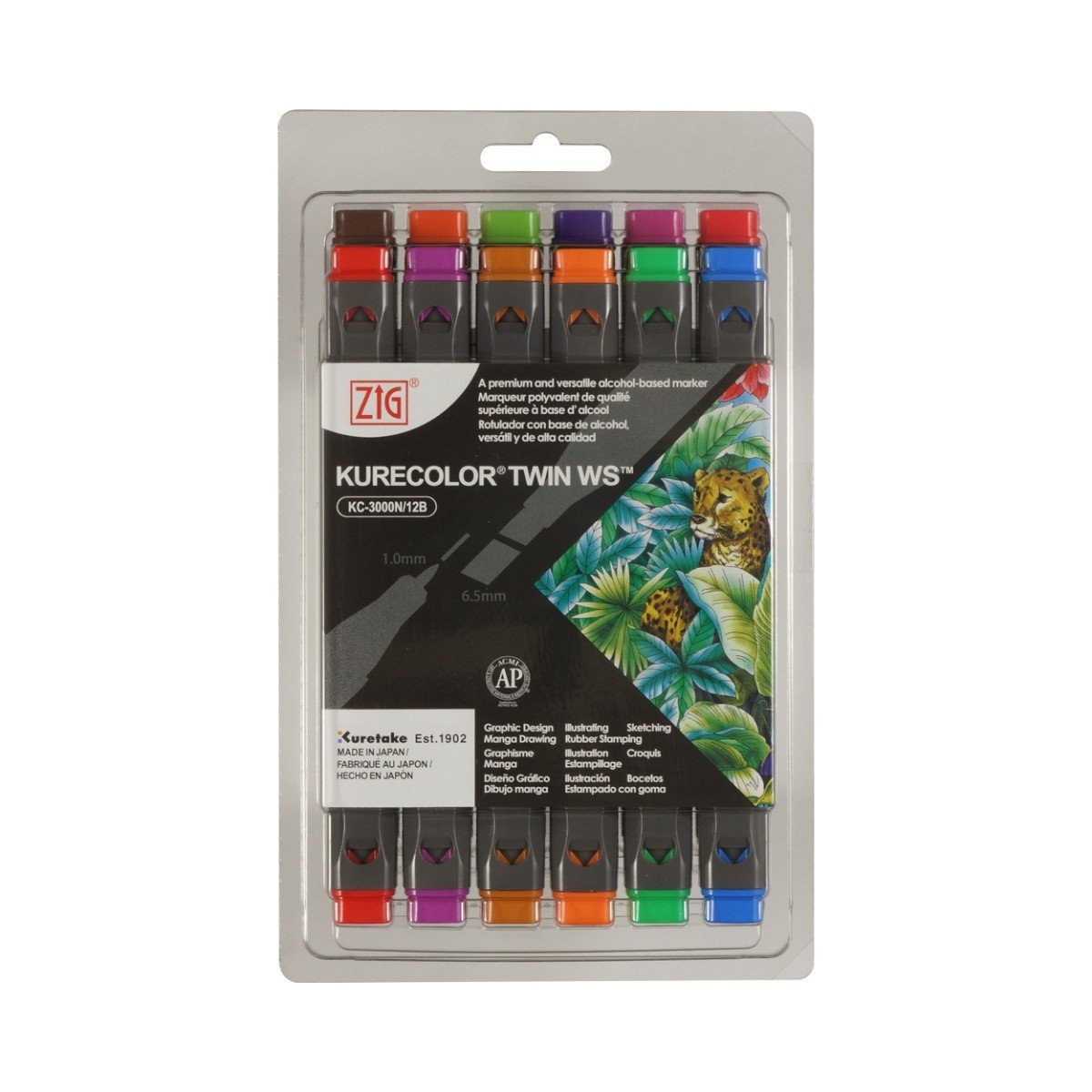 Zig Kurecolor KC3000/12B2 Twin WS Marker Kalem 12li Brilliant Colors