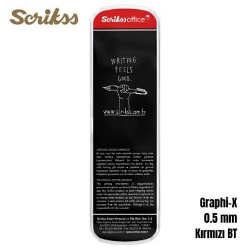 Scrikss Versatil Kalem Graph-X 0.5mm Kırmızı 3lü Set