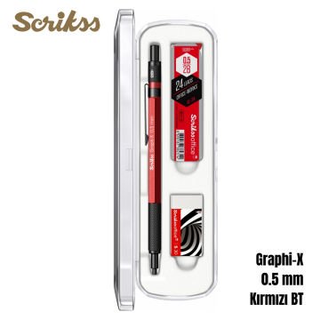 Scrikss Versatil Kalem Graph-X 0.5mm Kırmızı 3lü Set