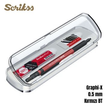 Scrikss Versatil Kalem Graph-X 0.5mm Kırmızı 3lü Set