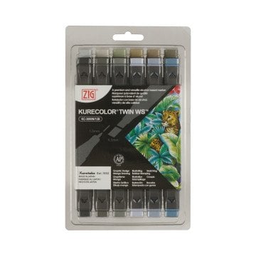 Zig Kurecolor KC3000/12B7 Twin WS Marker Kalem 12li Gray Colors