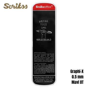 Scrikss Versatil Kalem Graph-X 0.5mm Mavi 3lü Set