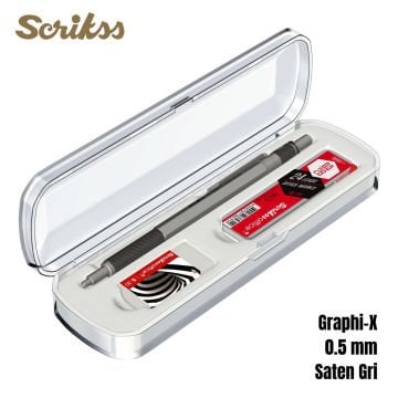 Scrikss Versatil Kalem Graph-X 0.5mm Saten Gri 3lü Set