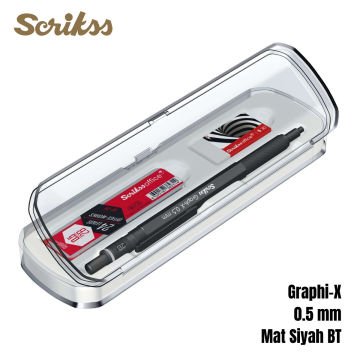 Scrikss Versatil Kalem Graph-X 0.5mm Mat Siyah 3lü Set