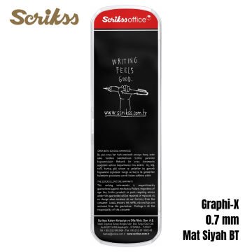 Scrikss Versatil Kalem Graph-X 0.7mm Mat Siyah 3lü Set