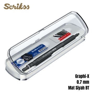 Scrikss Versatil Kalem Graph-X 0.7mm Mat Siyah 3lü Set