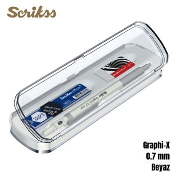 Scrikss Versatil Kalem Graph-X 0.7mm Beyaz 3lü Set