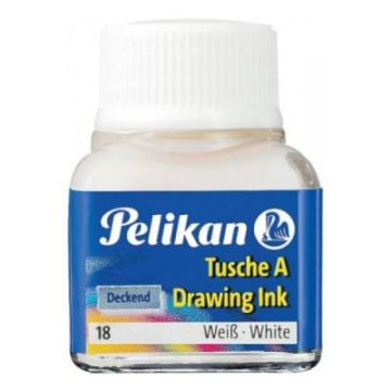 Pelikan 523 Drawing Ink Çini Çizim Mürekkebi 10ml Opaque No 18 White