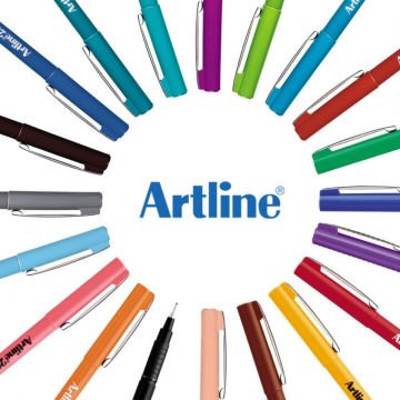 Artline 200 Fine Keçe Uçlu Yazı Kalemi 0.4mm Sarı Yeşil