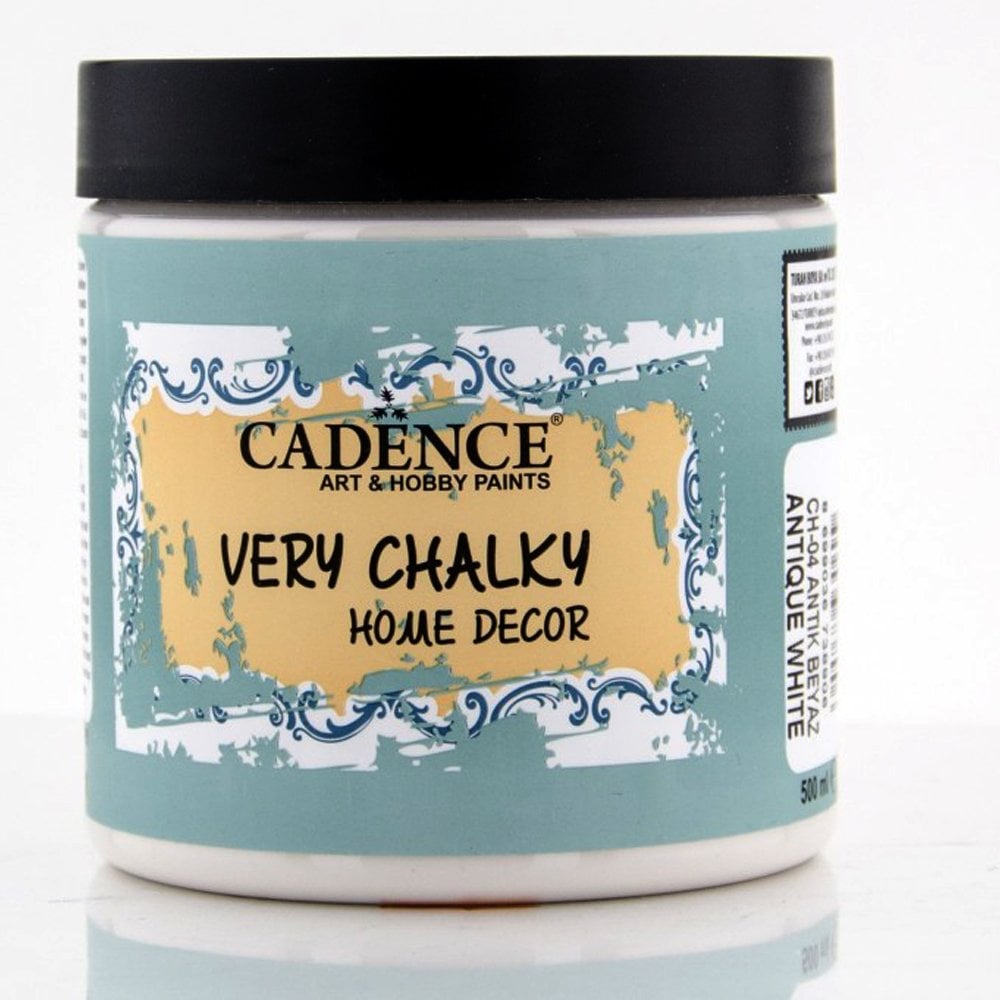 Cadence Very Chalky Home Dekor Kadifemsi Mobilya Boyası 500ml 04 Antik Beyaz