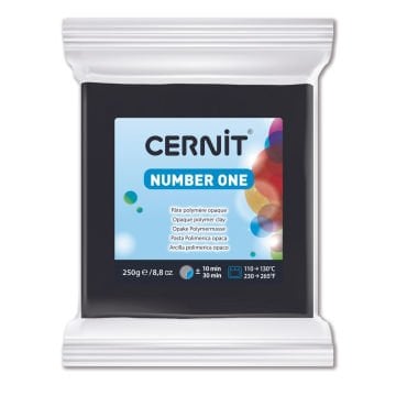 Cernit Number One Polimer Kil 250gr 100 Black