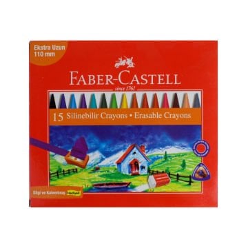 Faber Castell Silinebilir Mum Boya 15 Renk