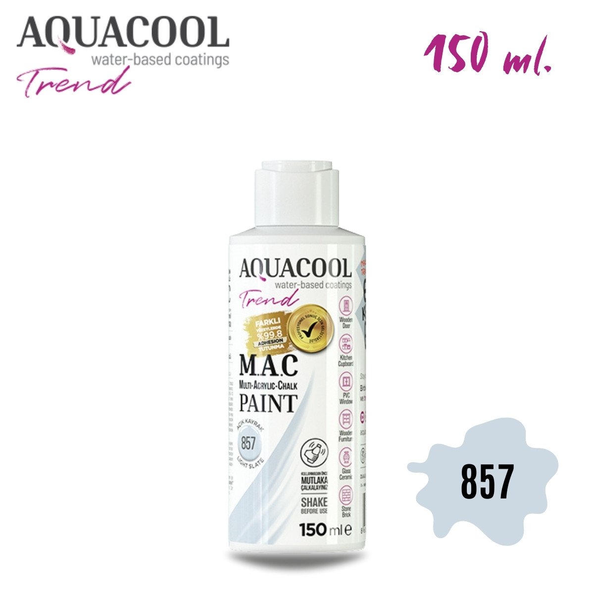 Aquacool Multi Akrilik Boya 150ml 857 Açık Kayrak