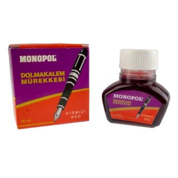 Monopol Dolma Kalem Yazı Mürekkebi 30ml Kırmızı