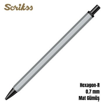 Scrikss Versatil Kalem Hexagon-R 0.7mm Mat Gümüş