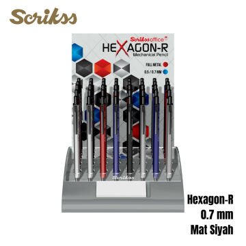 Scrikss Versatil Kalem Hexagon-R 0.7mm Mat Siyah