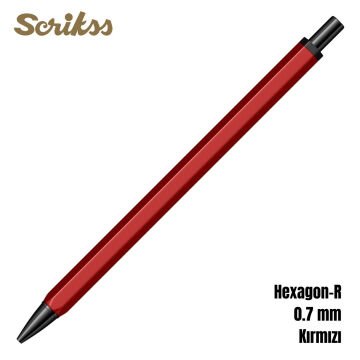 Scrikss Versatil Kalem Hexagon-R 0.7mm Kırmızı