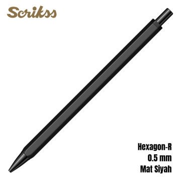 Scrikss Versatil Kalem Hexagon-R 0.5mm Mat Siyah
