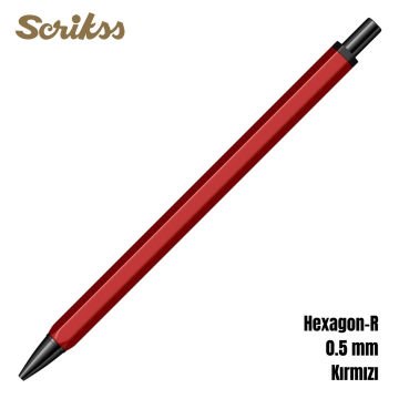 Scrikss Versatil Kalem Hexagon-R 0.5mm Kırmızı