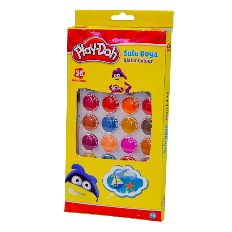 Play Doh 36 Renk Suluboya 23mm Play-Su010