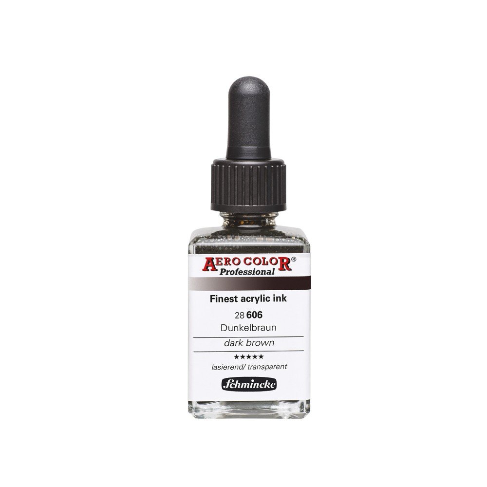 Schmincke Aero Color Airbrush Akrilik Mürekkep 28ml 606 Dark Brown