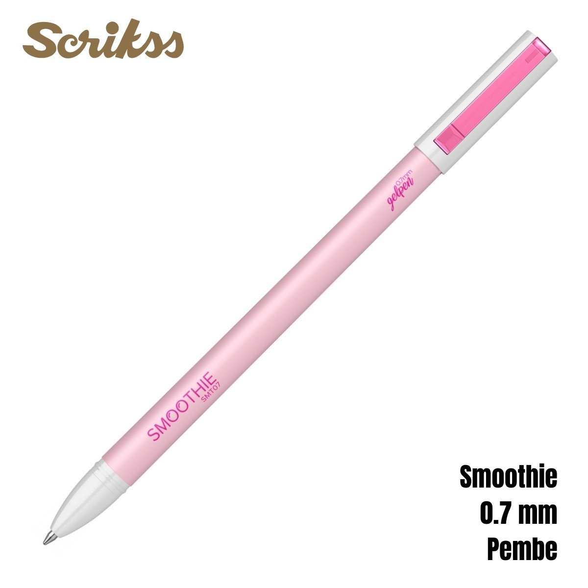 Scrikss Smoothie Jel Kalem 0.7mm Pembe