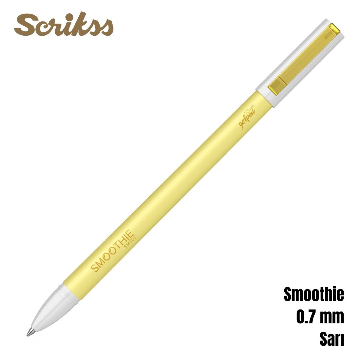 Scrikss Smoothie Jel Kalem 0.7mm Sarı