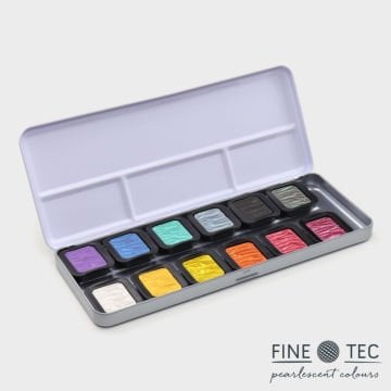 Finetec Pearlescent Sulu Boya Seti Yaldız 12 Renk F1200