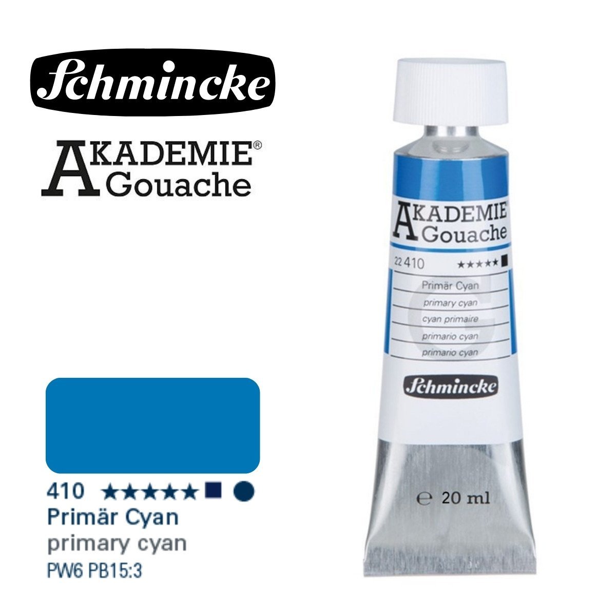 Schmincke Akademie Guaj Boya 20ml 410 Primary Cyan