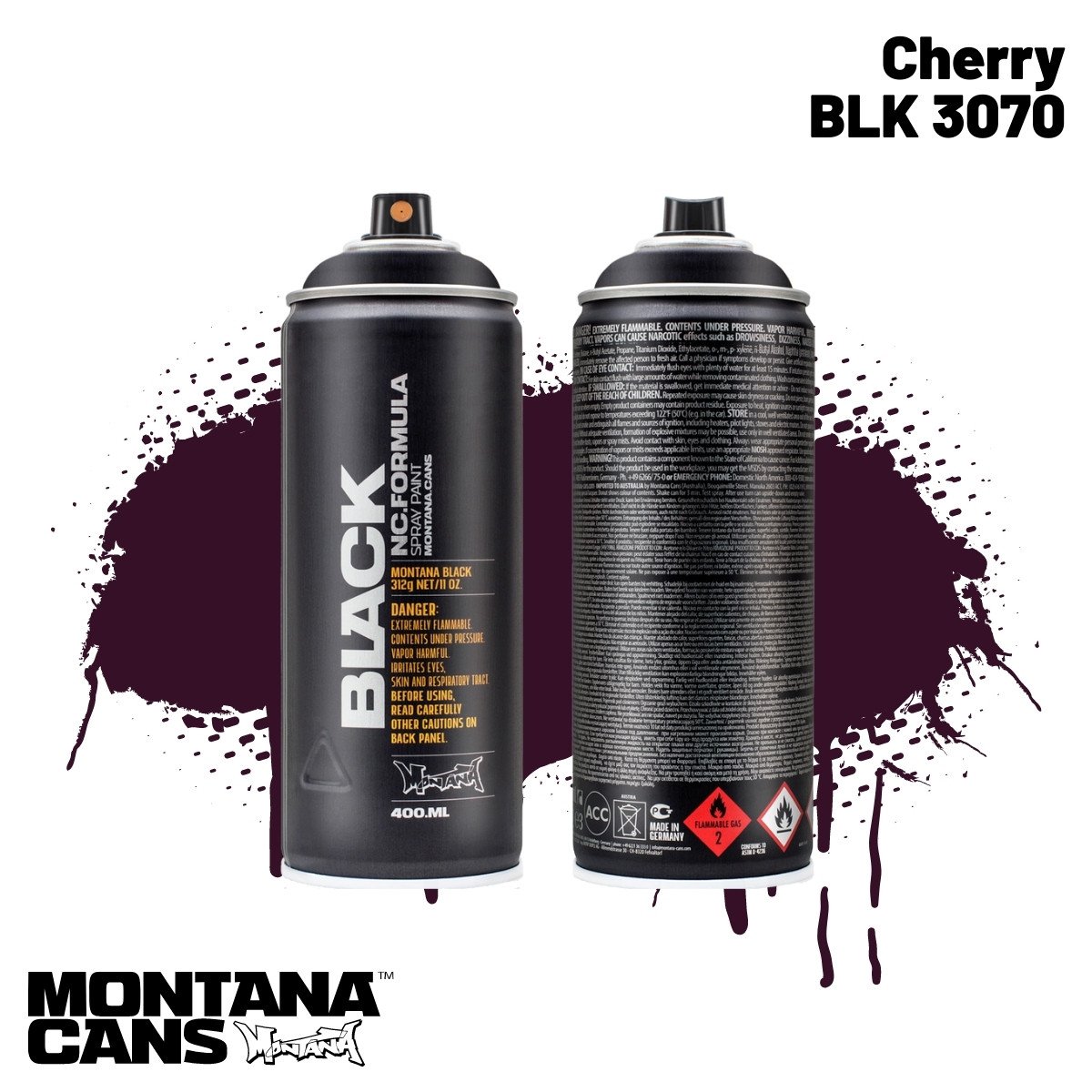 Montana Black Sprey Boya 400ml BLK3070 Cherry