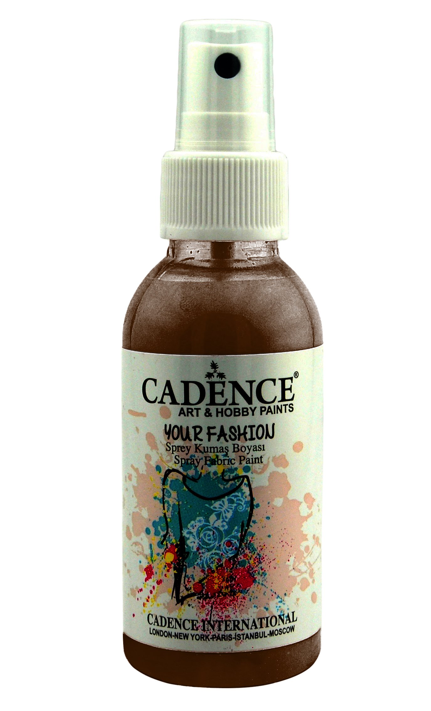 Cadence Your Fashion Sprey Kumaş Boyası 100ml 1118 Kahverengi