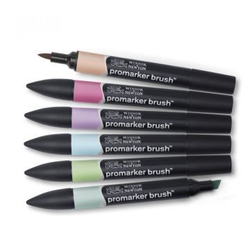 Winsor Newton Promarker Brush Pastel Tonları 6lı