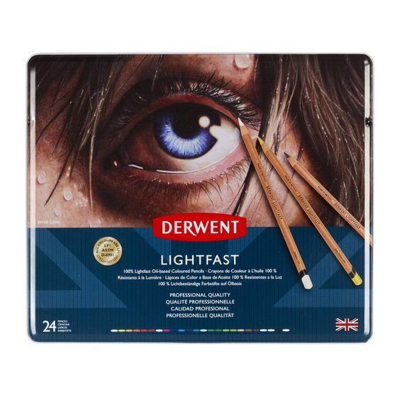 Derwent Lightfast 24 Renk Boya Kalemi Teneke Kutu 2302720