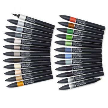 Winsor & Newton Promarker Set Architectural Tones (24 x Mimarlık Tonları Çantalı)