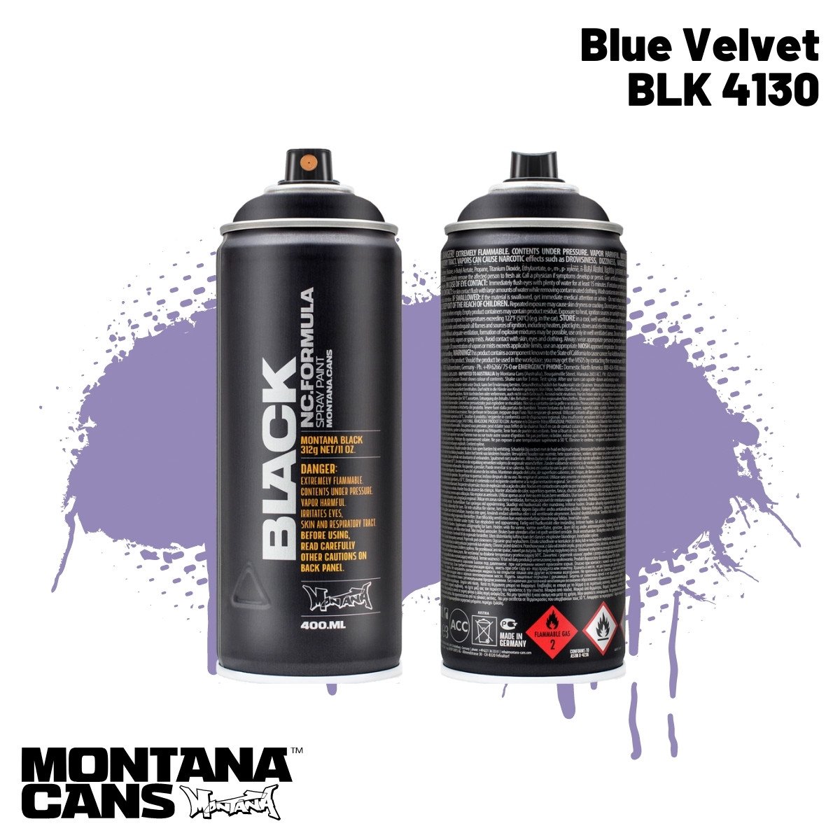 Montana Black Sprey Boya 400ml BLK4130 Blue Velvet