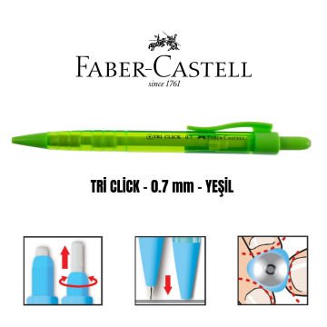 Faber-Castell Tri Click Versatil 0.7mm Yeşil