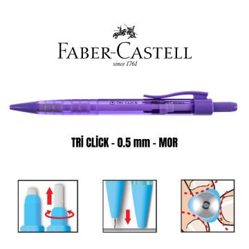 Faber-Castell Tri Click Versatil 0.5mm Mor