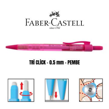 Faber-Castell Tri Click Versatil 0.5mm Pembe