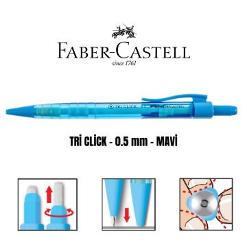 Faber-Castell Tri Click Versatil 0.5mm Mavi