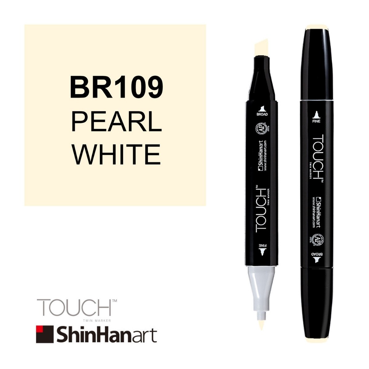 ShinHan Art Touch Twin Marker BR109 Pearl White