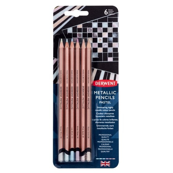 Derwent Metalik Renkli Boya Kalemi 6lı Blister Pastel